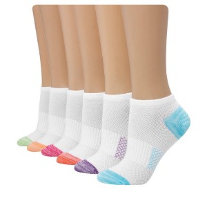 Hanes X-Temp Women's No Show Socks, Extended Sizes, 6-Pairs - 1 of 4