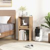Tangkula 4PCS Stackable Storage Cube Free-standing Storage Organizer Bookcase for Bedroom - 2 of 4