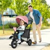 Infans 7-In-1 Kids Baby Tricycle Folding Steer Stroller w/ Rotatable Seat Pink - 2 of 4