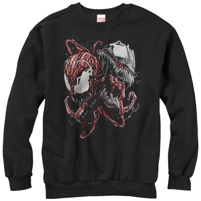 Marvel Mens Marvel Venom Superheroes Slim Fit Long Sleeve Crew Graphic Sweatshirt - Black Small