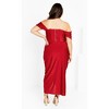 Women's Plus Size Fleur Off Shoulder Fitted Corset - cherry | CITY CHIC - image 4 of 4