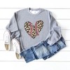 Simply Sage Market Women's Graphic Sweatshirt Leopard Baseball Heart - 3 of 3