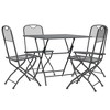 vidaXL 5 Piece Patio Dining Set Expanded Metal Mesh Anthracite - 3 of 4