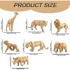 TEMI 7-Piece Gold Safari Animal Figures, Metallic Plastic Wild Animal Toys for Kids - 2 of 4