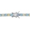 EVERLY JEWELRY | Sterling Silver 10 CT TGW Sky Blue Topaz and Opal Bracelet, 7.5 inch - 4 of 4