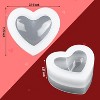 JDICTION 3D Heart Candle Mold 2 Pcs Silicone Molds for DIY Candle, Resin, Fondant Cake, Chocolate, Soap, Candy Crafts - 3 of 4