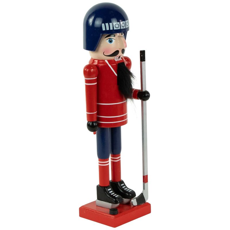 Northlight 14" Blue and Red Wooden Christmas Ice Hockey Player Nutcracker, 3 of 6