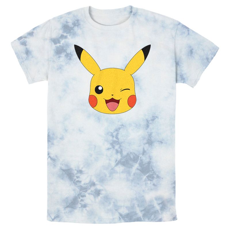 Men's Pokemon Pikachu Wink Face T-Shirt, 1 of 5