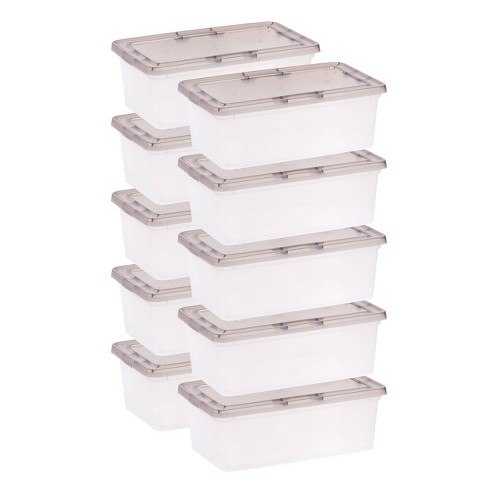 IRIS 60qt 4pk WeatherPro Plastic Storage Bin