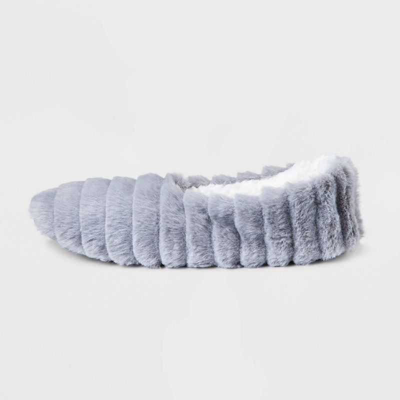 Women's Faux Fur Cozy Pull-On Slipper Socks with Grippers, 3 of 12