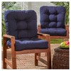 Kensington Garden 2pc 21"x21" Outdoor Seat and Back Cushion Set - 2 of 4