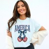Simply Sage Market America Flag Cherries Coquette Garment Dyed Tee - 3 of 4