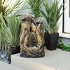 52" Resin Waterfall Tree Trunk Fountain with LED Lights Taupe - Alpine Corporation: Electric, 60-Gallon Capacity, Ground Freestanding - 2 of 4