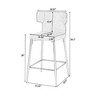 Kumasinova Counter Height Bar Stools Set of 2, Water-Resistant PU Leather Counter Stools with Metal Frame, Modern Upholstered Bar Chairs Dining Chairs - 4 of 4