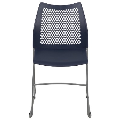 Hercules 661 lb. Modern Gray Stack Chair with Air-Vent Back