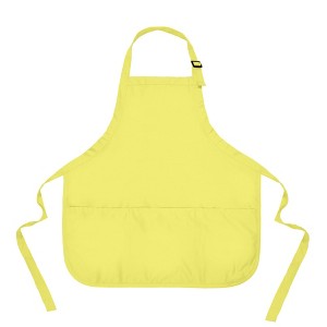 Dalix Waist Aprons Commercial Restaurant Home Bib Spun Poly Cotton Kitchen (3 Pockets) - 1 of 4
