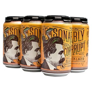 Great Raft Reasonably Corrupt Black Lager Beer - 6pk/12 fl oz Cans - 1 of 2