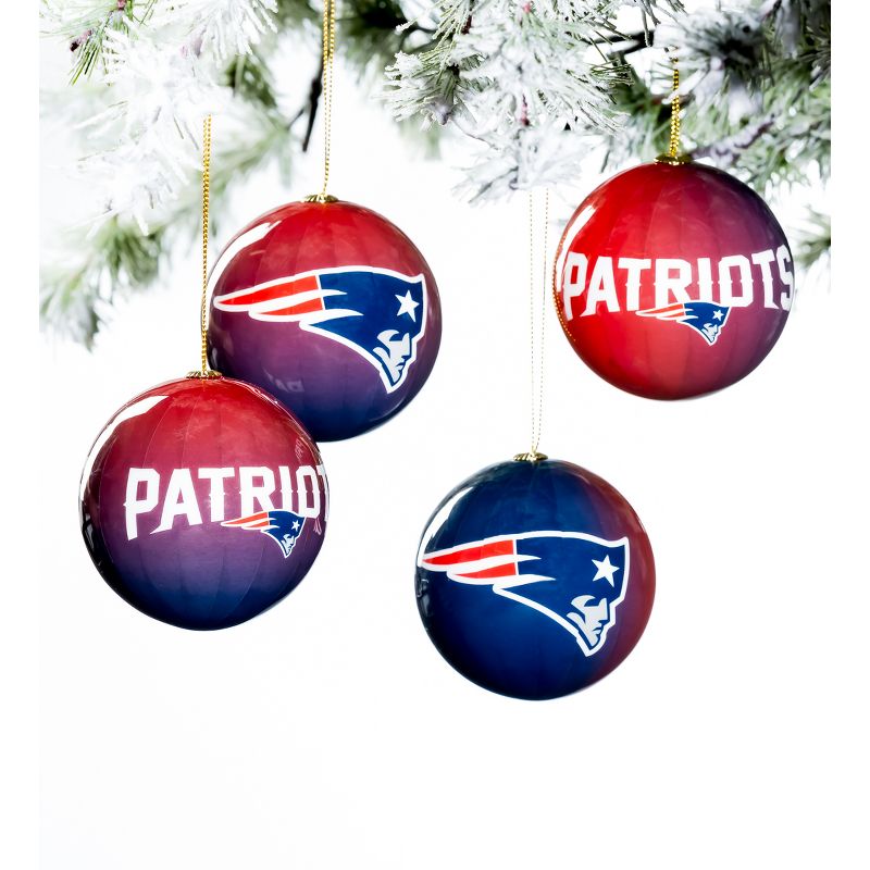 Evergreen Holiday Ball Ornaments, Set of 12, New England Patriots, 4 of 5