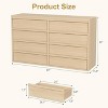 Drawer Dresser for Bedroom, 46in Wide Natural Oak with Large Storage, Wooden Dresser Organizer for Living Room, Nursery, Entryway - 4 of 4