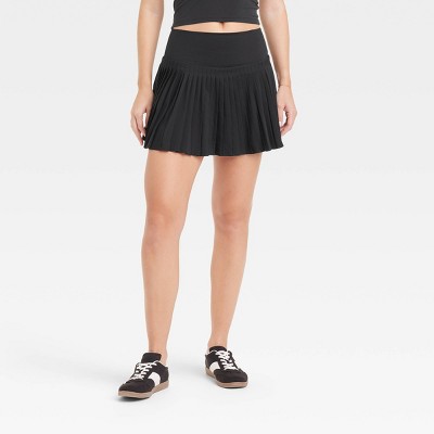 Women's High-Rise Woven Pleated Skort 15.75" - All In Motion™ Black L