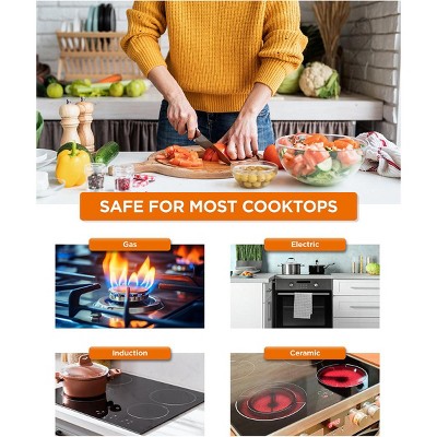 COMMERCIAL CHEF 7-Piece Gray Hard Anodized Aluminum Cookware Set