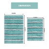 Home Weavers Glamour Collection 100% Polyester Microfiber Bathroom Rug, Non Slip Bath Mat Water Absorbent Soft Microfiber Shaggy Mat Machine Washable - 3 of 4