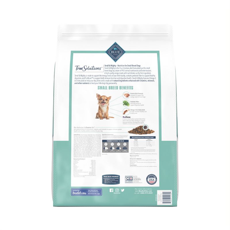 Blue Buffalo True Solutions Small & Mighty Small Breed Adult with Chicken Flavor Dry Dog Food, 3 of 13
