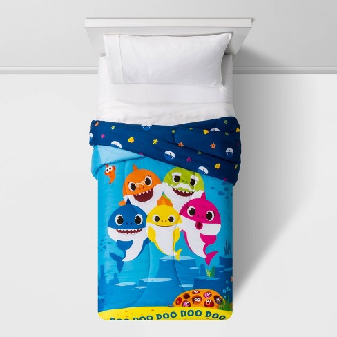 Pinkfong Baby Shark Twin Shark City Comforter Target