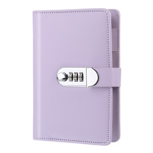 Unique Bargains PU Leather Refillable Waterproof Password Lock Notebook - 1 of 4