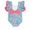 RuffleButts Girls UPF50+ Butterfly One Piece Swimsuit - 2 of 4