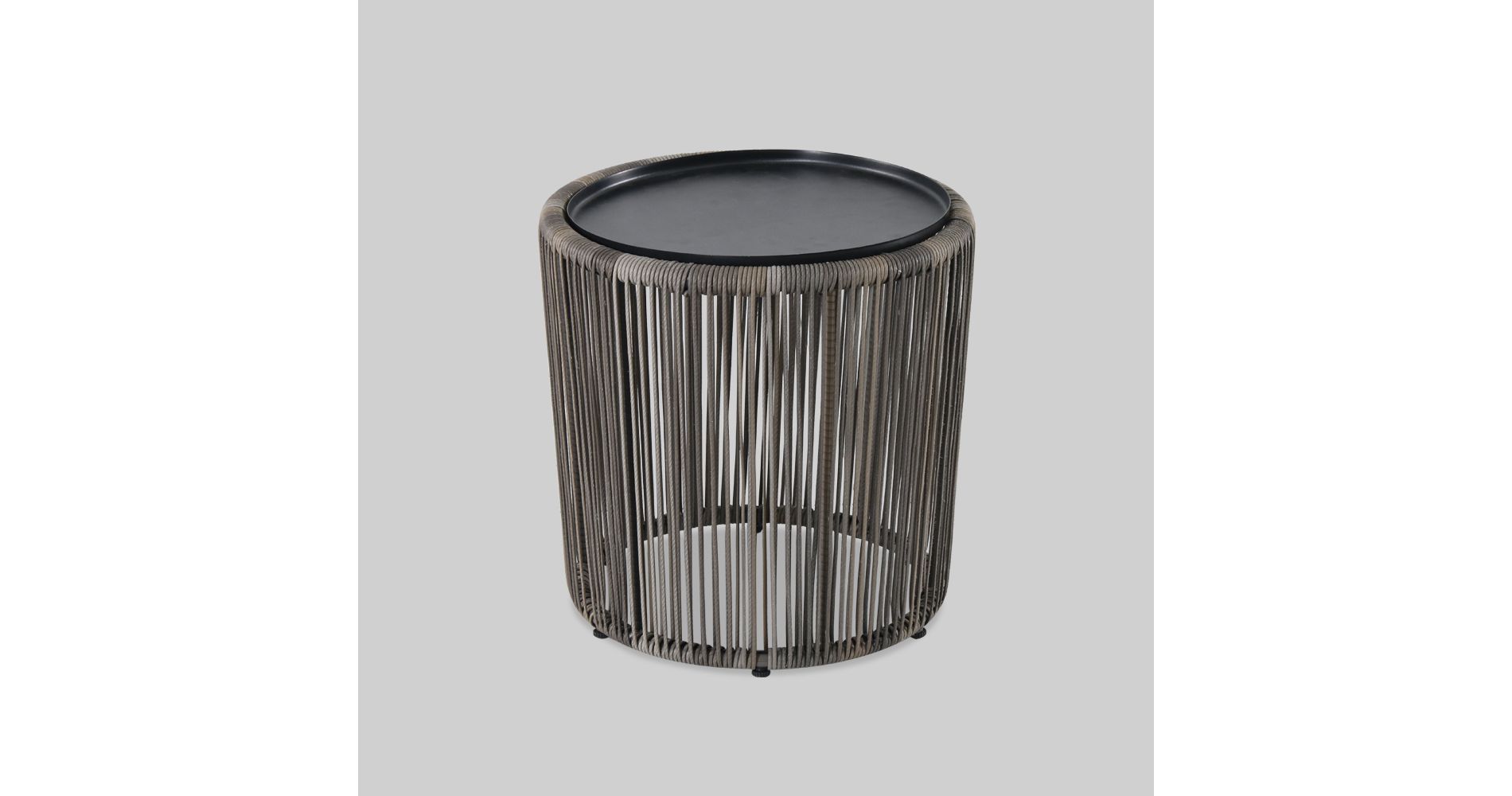 Latigo Patio Side Table with Tray - Gray/Brown - Threshold™