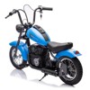 24V Electric Motorcycle with 2 Speed Max Up to 14MPH, LED Light, Leather Seat, Rear Brake,  for Kids 3-8 Years Kids - 2 of 4