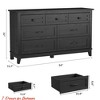 Entryway 7 Dresser for Bedroom, 54 in Wide Drawer Dresser with Storage Freestanding, Wooden Closet Storage Chest - 2 of 4