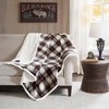 60"x70" Ridley Faux Mink to Berber Heated Throw Blanket Black - Woolrich: Rustic Microfiber, Hypoallergenic - 2 of 4