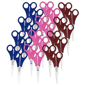 Charles Leonard Children's 5.5" Scissors, Pointed Tip, Assorted Colors, Pack of 36 - 1 of 2
