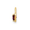 Black Bow Jewelry Jan Synthetic Garnet 14k Yellow Gold Heart Pendant Enhancer, 5mm - 2 of 4
