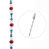 Crystal Lane DIY Designer 7in Bead Strand Glass Faceted Rondelle Red White Blue Mix - 3 of 4