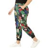 Agnes Orinda Women's Plus Size Adjustable Elastic Waist Tropical Pockets Harem Jogger Pants - 4 of 4
