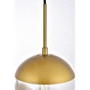 Elegant Lighting Eclipse 3 Lights Brass Pendant With Clear Glass - 4 of 4