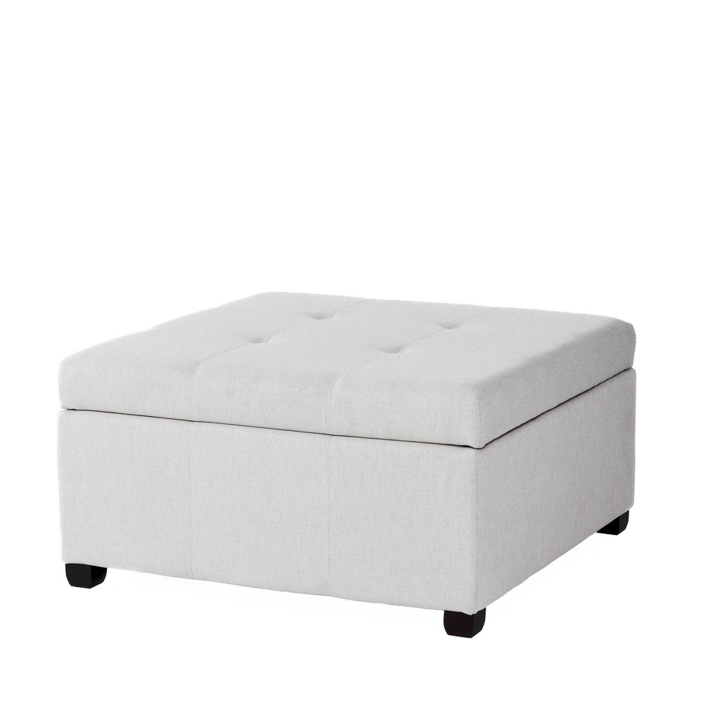 Carlsbad Storage Ottoman: Tufted Lid, Soft-Close Hinges - Christopher Knight Home
