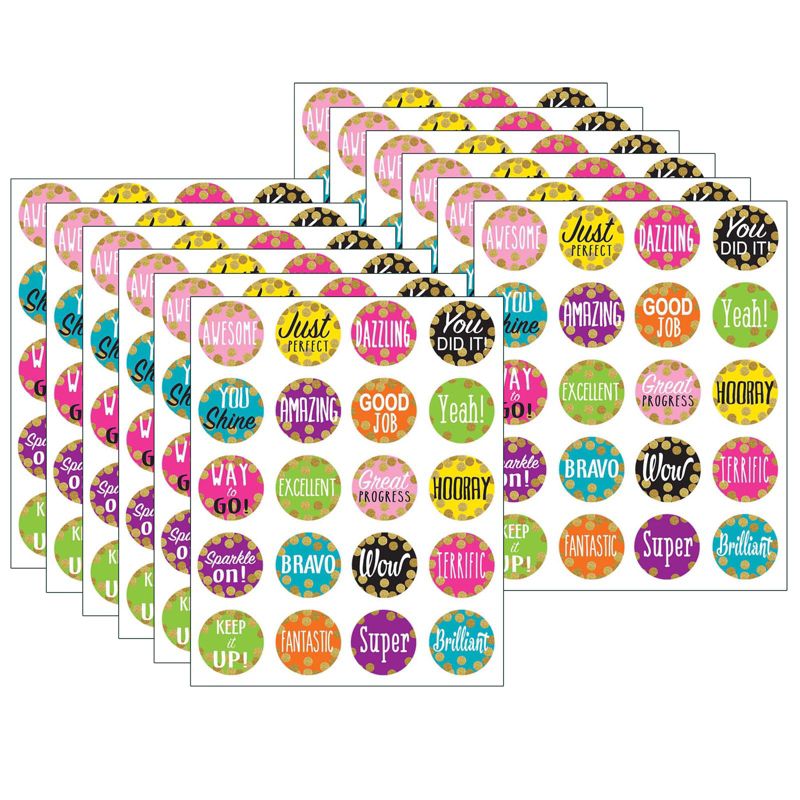 Teacher Created Resources® Confetti Stickers, 120 Per Pack, 12 Packs, 1 of 4