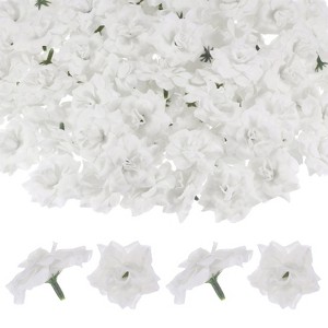 Unique Bargains Silk Rose Artificial Flower Heads Bouquet Decor - 1 of 4