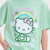 Girls' Hello Kitty St. Patrick's Day Graphic T-Shirt - Green - 2 of 4