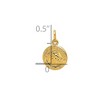 Black Bow Jewelry 14k Yellow Gold Tiny Saint Christopher Medal Charm, 8mm (5/16 Inch) - 4 of 4