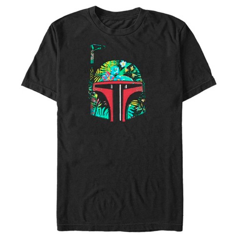 Men's Star Wars: A New Hope Hawaiian Print Boba Fett Helmet T-Shirt - image 1 of 4