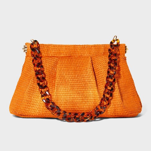 Straw Facile Frame Clutch A New Day Orange Target