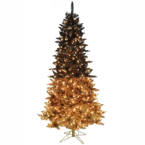 Vickerman Black Gold Ombre Artificial Christmas Tree Target