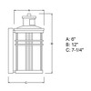 Vaxcel Wrightwood 1 - Light Wall Light in  Vintage Black - 3 of 4