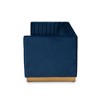 Aveline Velvet Upholstered Finished Sofa - Baxton Studio - 3 of 4