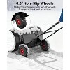 29" Wheeled Snows Shovel,Heavy-Duty 2-Wheel Snow Shovel with Adjustable Height T-Shaped Handle - 4 of 4